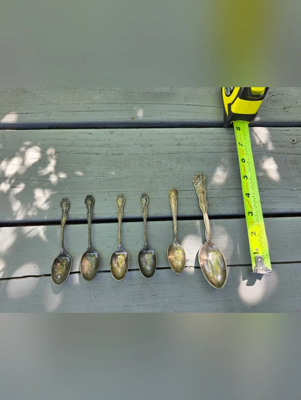6 Antique Silver Spoons